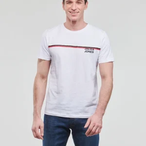 à prix promos Vêtements Homme Jack & Jones – JJATLAS TEE SS CREW NECK Blanc 9